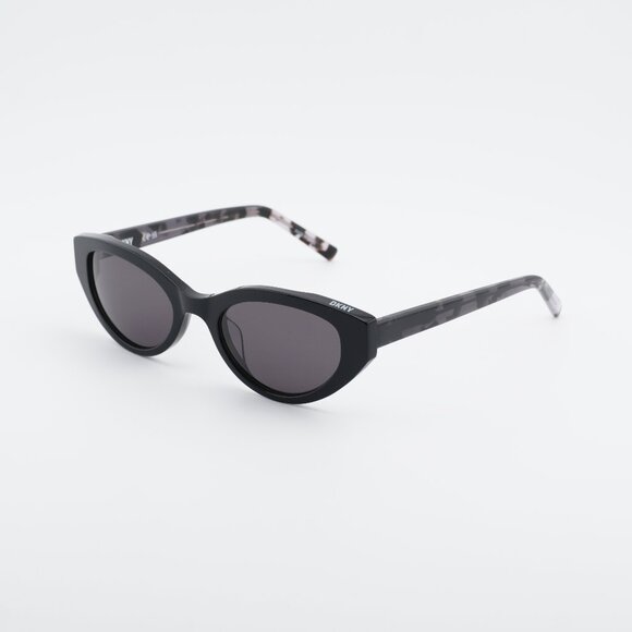 DKNY DK548S 001 Sunglasses Black Cat Eye Frame, Grey Lenses main image 9